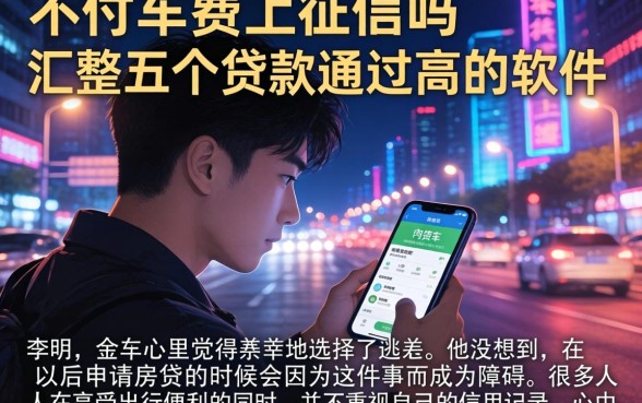 不付车费上征信吗，汇整五个贷款通过高的软件