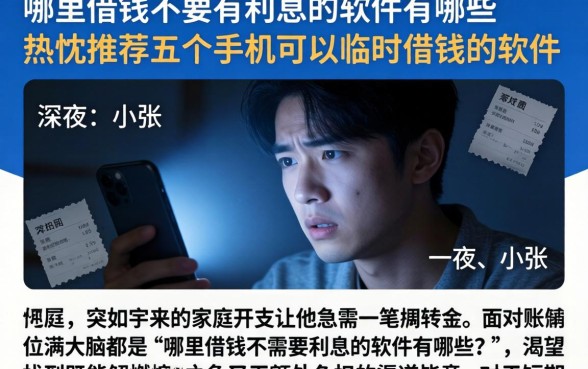 哪里借钱不需要利息的软件有哪些，热忱推荐五个手机可以临时借钱的软件