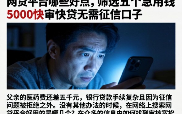 网贷平台哪些好点，筛选五个急用钱5000快审快贷无需征信口子