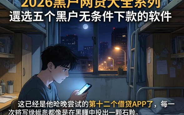 2026黑户网贷大全系列，遴选五个黑户无条件下款的软件