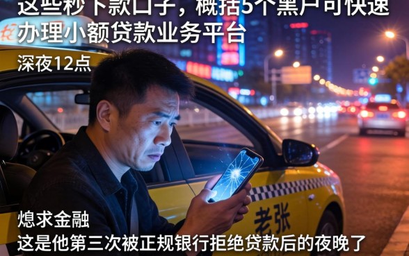 这些秒下款口子，概括5个黑户可快速办理小额贷款业务的平台