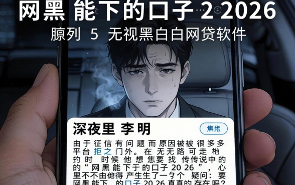 网黑能下的口子2026，胪列五个无视黑白的网贷软件