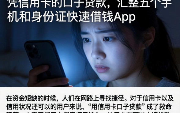 凭信用卡的口子贷款，汇整五个手机和身份证快速借钱app