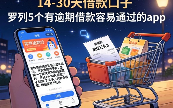 14-30天借款口子，罗列5个有逾期借款容易通过的app