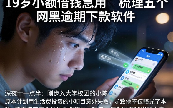 19岁小额借钱急用，梳理五个网黑逾期下款软件