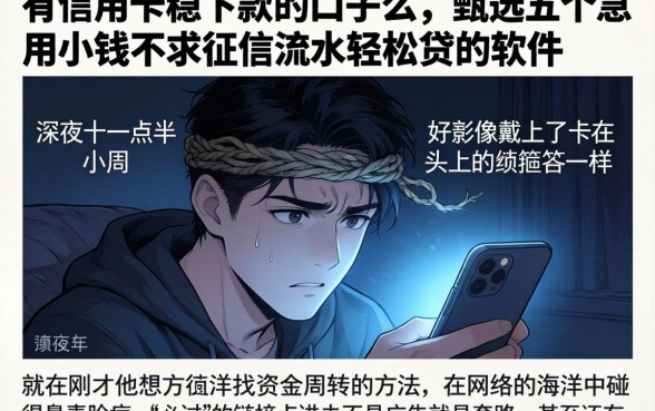 有信用卡稳下款的口子么，甄选五个急用小钱不求征信流水轻松贷的软件