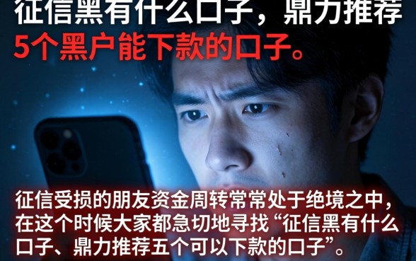 征信黑有什么口子，鼎力推荐5个黑户能下款的口子