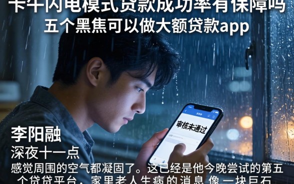 卡牛闪电模式贷款成功率有保障吗，归纳五个黑户可以做大额贷款app