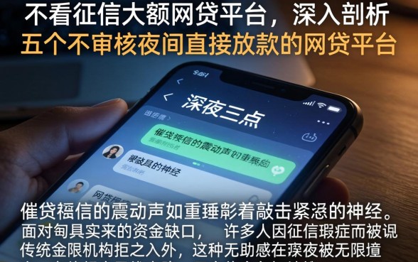 不看征信大额网贷的平台，深入剖析五个不审核夜间直接放款的网贷平台