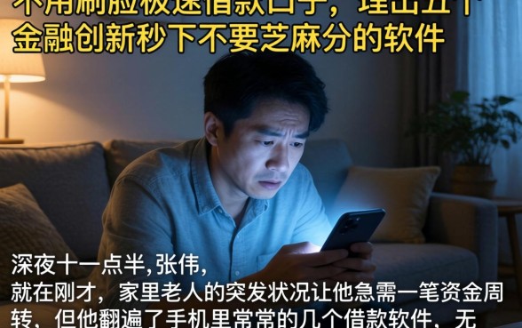 不用刷脸极速借款口子，理出五个金融创新秒下不要芝麻分的软件