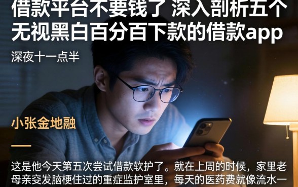 借款平台不要钱了，深入剖析五个无视黑白百分百下款的借款app