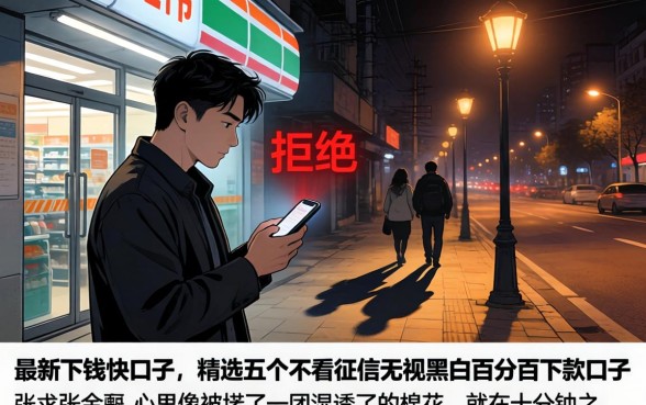 最新下钱快的口子,精选五个不看征信无视黑白百分百下款口子