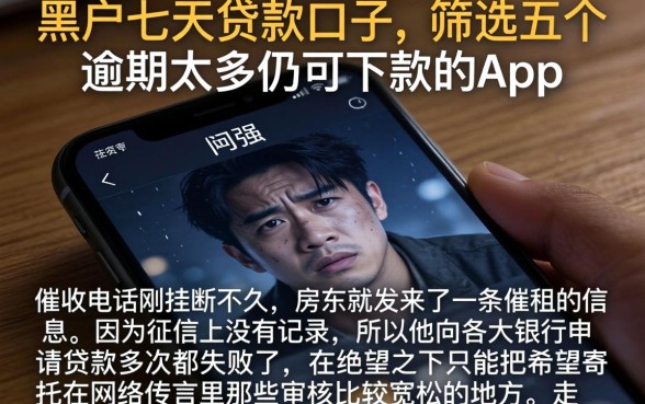 黑户七天贷款口子，筛选五个逾期太多仍可下款的app