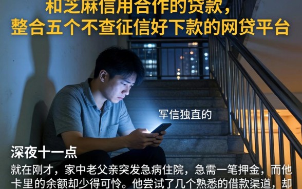 和芝麻信用合作的贷款，整合五个不查征信好下款的网贷平台