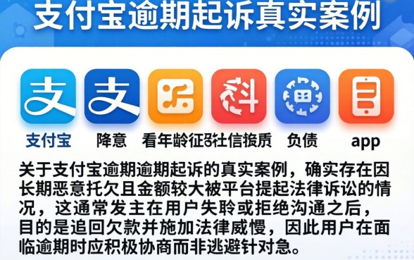支付宝逾期起诉真实案例，陈列五个不看年龄征信负债的app
