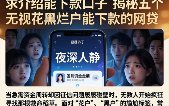 求介绍能下款的口子，揭秘五个无视花黑烂户能下款的网贷