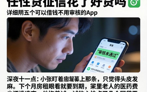 任性贷征信花了好贷吗，详尽说明五个可以借钱不用审核的app