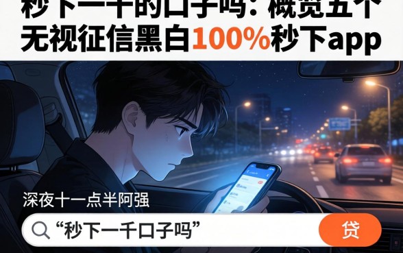 秒下一千的口子吗，概览五个无视征信黑白100%秒下app
