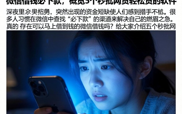 微信借钱必下款的，概览5个秒批网贷轻松贷的软件