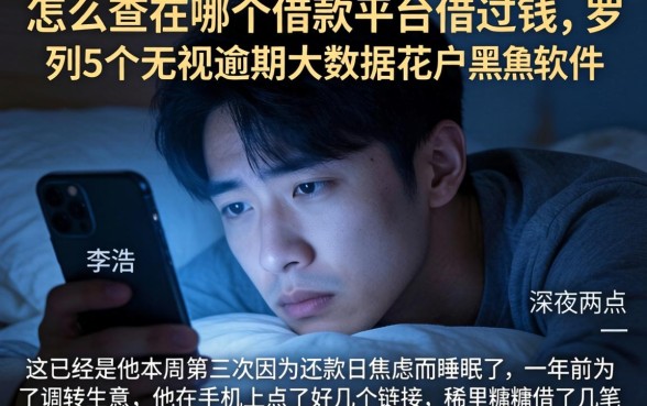 怎么查在哪个借款平台借过钱，罗列5个无视逾期大数据花户黑户软件