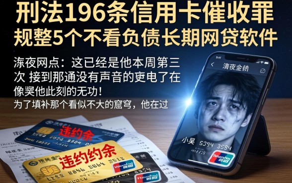刑法196条信用卡催收罪,规整5个不看负债的长期网贷软件