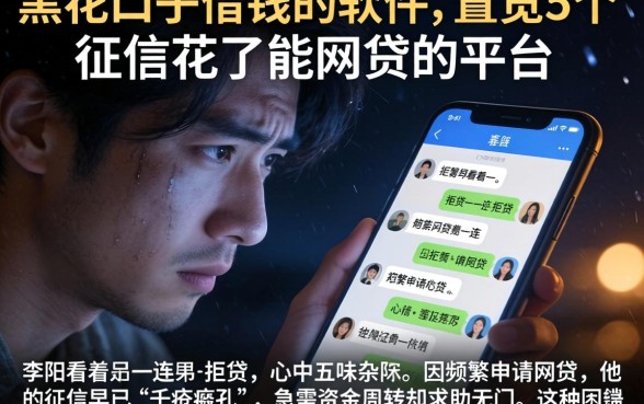 黑花口子借钱的软件，概览5个征信花了能网贷的平台
