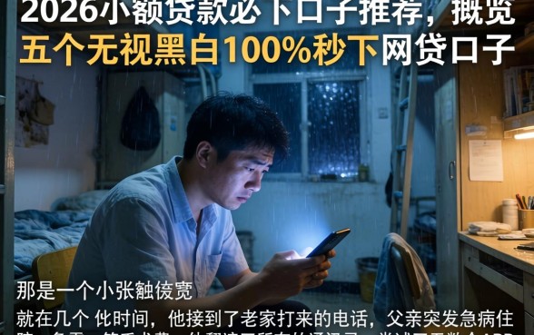 2026小额贷款必下口子推荐，概览五个无视黑白100%秒下网贷口子