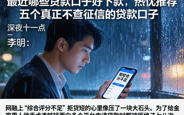 最近哪些贷款口子好下款，热忱推荐五个真正不查征信的贷款口子