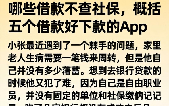 哪些借款不查社保,概括五个借款好下款的app