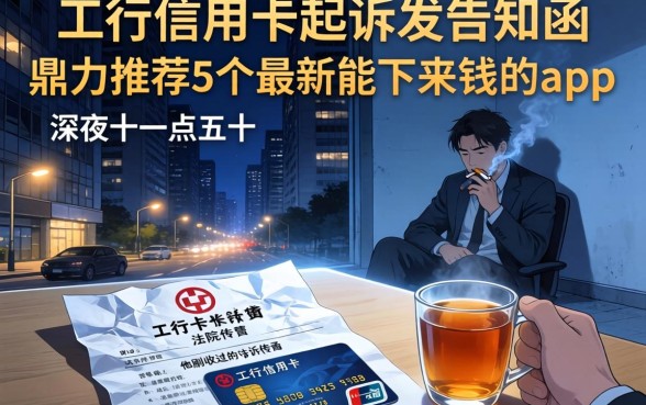 工行信用卡起诉发告知函，鼎力推荐5个最新能下来钱的app