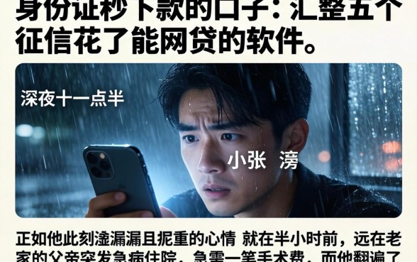身份证秒下款的口子，汇整五个征信花了能网贷的软件