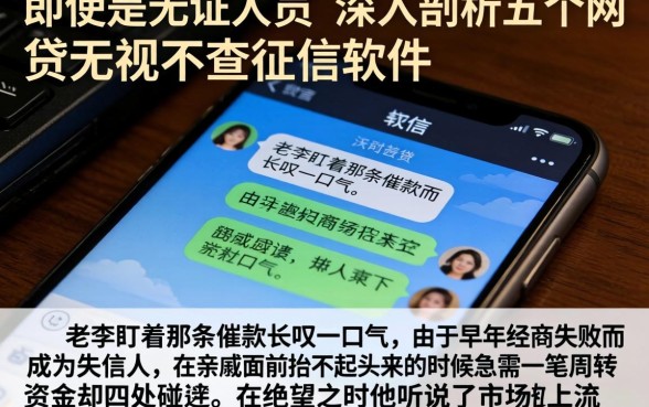 即使是无证人员，深入剖析五个网贷无视不查征信软件