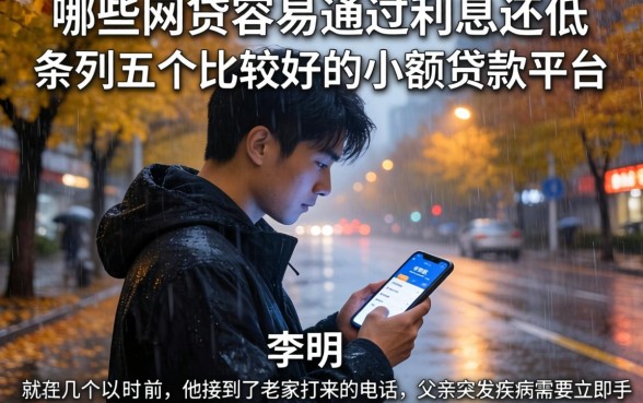 哪些网贷容易通过利息还低，条列五个比较好的小额贷款平台