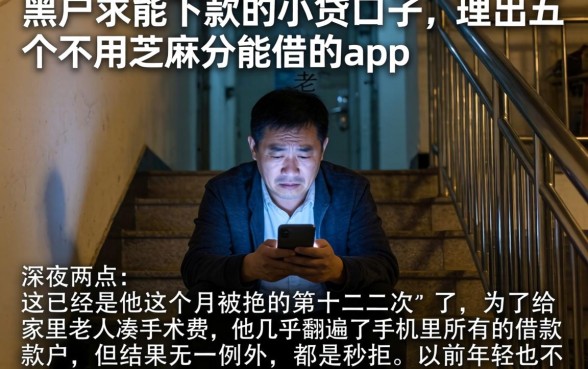 黑户求能下款的小贷口子，理出五个不用芝麻分能借的app