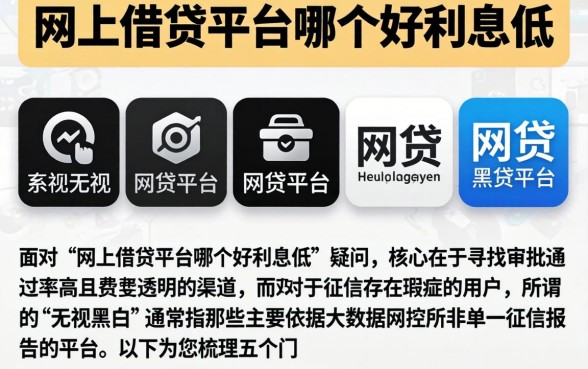 网上借贷平台哪个好利息低，陈列五个无视黑白的网贷平台