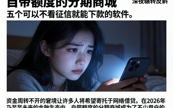 自带额度的分期商城，详尽说明五个可以不看征信就能下款的软件