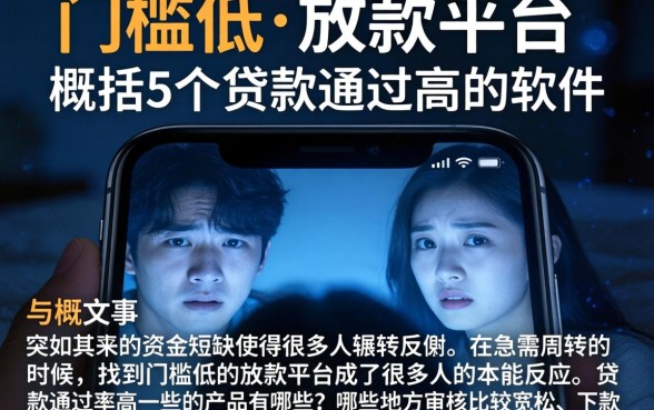 门槛低的放款平台，概括5个贷款通过高的软件