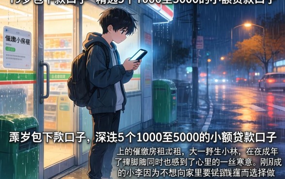 19岁包下款的口子，精选5个1000至5000的小额贷款口子