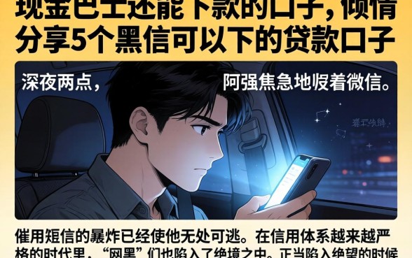 现金巴士还能下款的口子，倾情分享5个黑户可以下的贷款口子