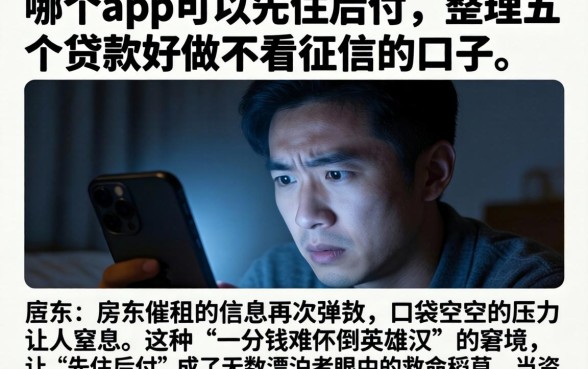 哪个app可以先住后付，整理五个贷款好做不看征信的口子