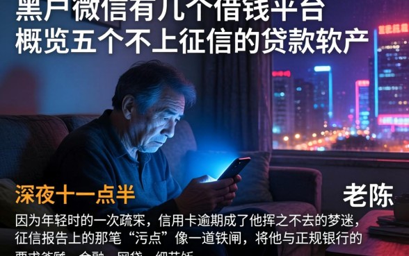 黑户微信有几个借钱平台，概览五个不上征信的贷款软件