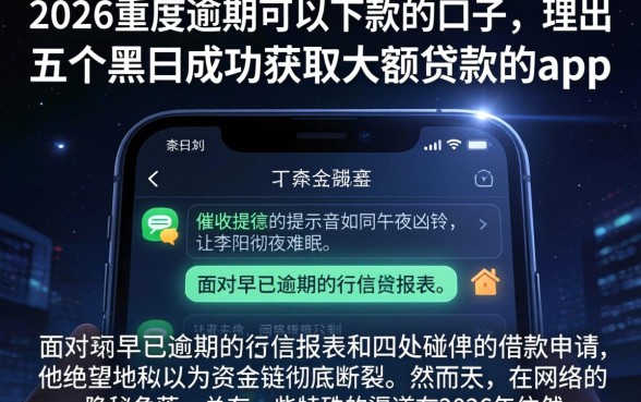 2026重度逾期可以下款的口子,理出五个黑户成功获取大额贷款的app
