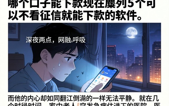 哪个口子能下款现在，胪列5个可以不看征信就能下款的软件