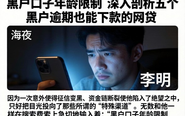 黑户口子年龄限制，深入剖析五个黑户逾期也能下款的网贷