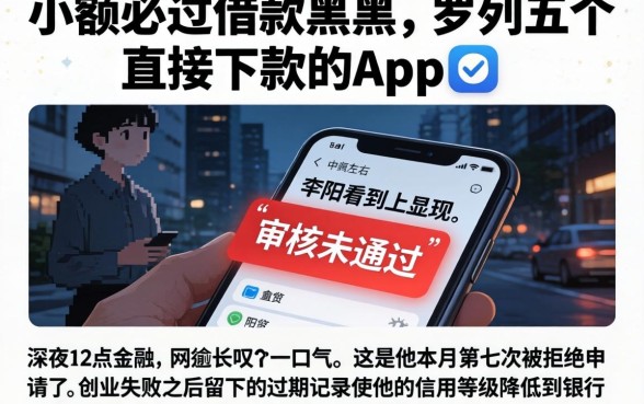 小额必过借款黑户，罗列五个直接下款的app