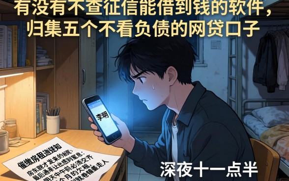 有没有不查征信能借到钱的软件，归集五个不看负债的网贷口子