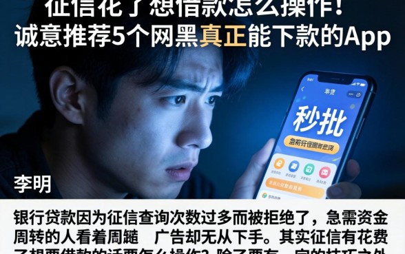 征信花了想借款怎么操作，诚意推荐5个网黑真正能下款的app