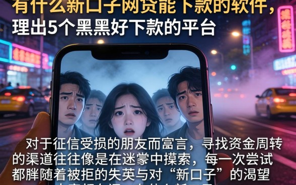 有什么新口子网贷能下款的软件，理出5个黑户好下款的平台