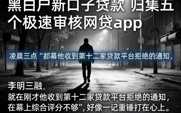 黑白户新口子贷款，归集五个极速审核的网贷app
