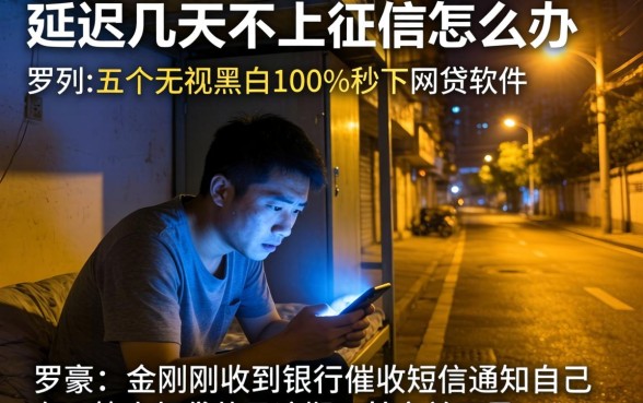 延迟几天不上征信怎么办，罗列五个无视黑白100%秒下网贷软件